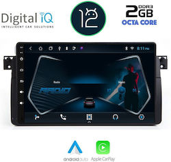 Digital IQ Car-Audiosystem für BMW E46 / Serie 3 (E46) / Serie 3 E46 1998-2005 (Bluetooth/USB/AUX/WiFi/GPS/Apple-Carplay) mit Touchscreen 9"