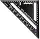 Pasco Carpenters Angle Ruler Aluminum with Rabbet Length 18cm