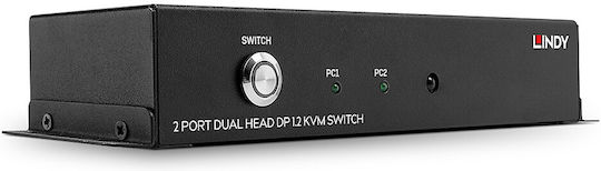 Lindy Dual Head DisplayPort 1.2 KVM Switch