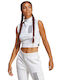 Adidas Mission Victory Women's Athletic Crop Top Sleeveless White