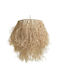 Inart Jute Natural Pendant Light Beige with Socket E27 40x40x65cm