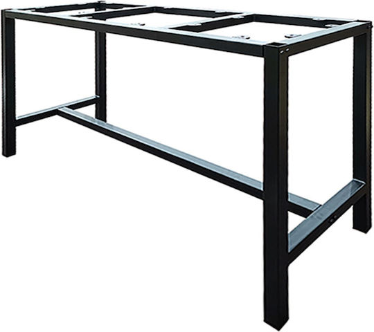 Woodwell Stand Metalic De Masă Negru 170x60x105cm E0684