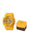 Casio G-Shock Ceas de Damă cronograf cu Galben Curea din Cauciuc