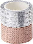 Folia Washi Adhesive Decoration Tape 2pcs Washi Tape Pink / Silver 2pcs 29202