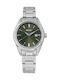 Seiko Classic Γυναικείο Ρολόι 30mm Μπαταρίας με Ασημί Μεταλλικό Μπρασελέ
