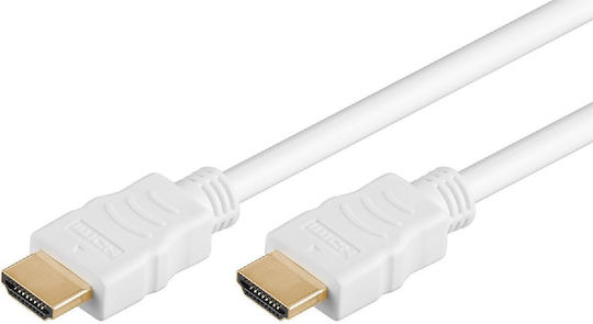 Goobay HDMI 2.0 Premium High Speed 4K 60Hz HDR Kabel HDMI-Stecker - HDMI-Stecker 0,5m Weiße