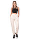 Superstacy Women's High Waist Jogger Sweatpants Beige