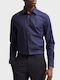 Selected Men's Shirt Long Sleeve Cotton Blue