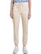 Damen Stoff Hose mit Gummizug Beige