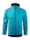 Winter Jacket Softshell Waterproof and Windproof Light Blue