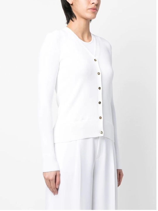 Ralph Lauren Γυναικεία Ζακέτα με Κουμπιά σε Λευκό Χρώμα