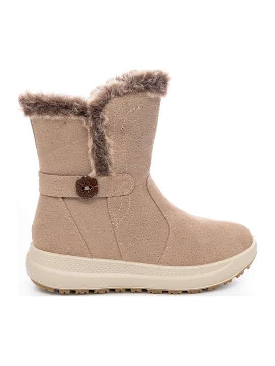Antrin Kiona Suede Women's Ankle Boots with Fur...