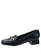 Stefania S Leather Heel Navy Blue