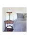 Inlight Metal Table Lamp for Socket E14 with White Shade and Silver Base