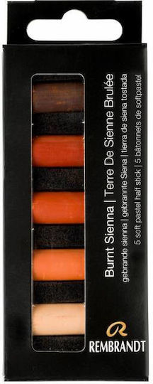 Royal Talens Rembrandt Soft Pastel Set Crayons Set Burnt Sienna 5pcs