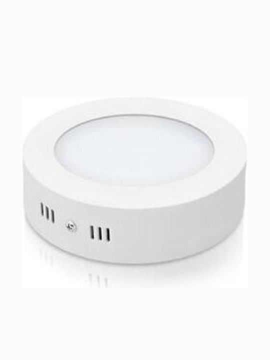 Fos me Στρογγυλό Εξωτερικό LED Panel 12W με Θερμό Λευκό Φως 3000K 17εκ.