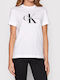 Calvin Klein Core Monogram Damen T-shirt Weiß