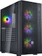 Silverstone Fara R1 PRO V2 Gaming Midi Tower Κουτί Υπολογιστή με Πλαϊνό Παράθυρο και RGB Φωτισμό Μαύρο