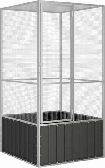 vidaXL 171548 Verzinkter Stahlkäfig für Vögel 111cmx107cmx211.5cmcm.