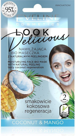Eveline Look Delicious Coconut & mango Μάσκα Προσώπου 10ml