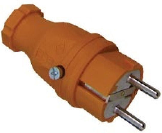 Gummi Wasserdicht Stecker Männlich Schuko Orange