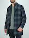 Herren Mantel Navy Blue Check