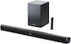 Sharp HT-SBW202 Soundbar 2.1 Bluetooth and HDMI 100W with Wireless Subwoofer and Remote Control Black