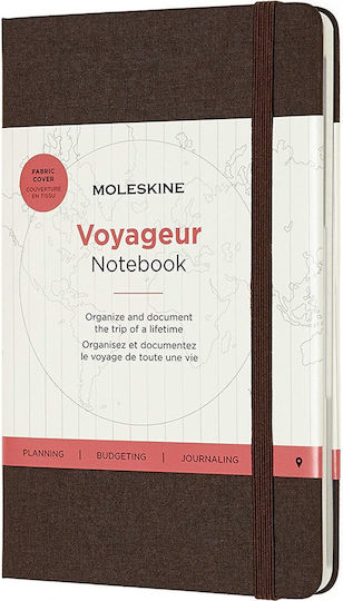 Moleskine Voyageur Traveller's Тетрадка с Ластик Кафяв