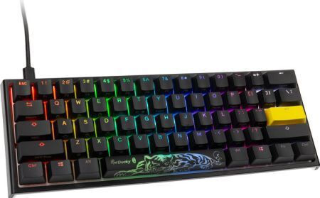 Ducky One 2 Pro Mini Gaming Mechanical Keyboard 60% with Kailh Red switches and RGB lighting (English US)