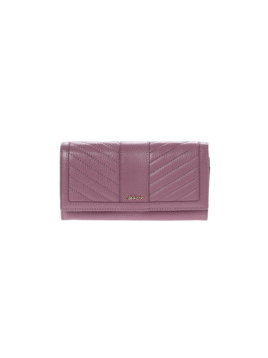 Lavor Large Leather Women's Wallet with RFID Lilac