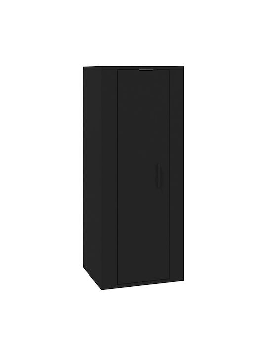 Kabinett Wand Schwarz 40x34.5x100cm