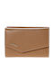 Small Leather Women's Wallet Classic with RFID Nude