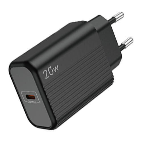 Lamtech Φορτιστής Χωρίς Καλώδιο με Θύρα USB-C 20W Power Delivery Μαύρος (LAM112716)