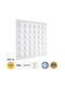 GloboStar Zeus Square Recessed LED Panel 48W with Warm White Light 2700K 60x60cm