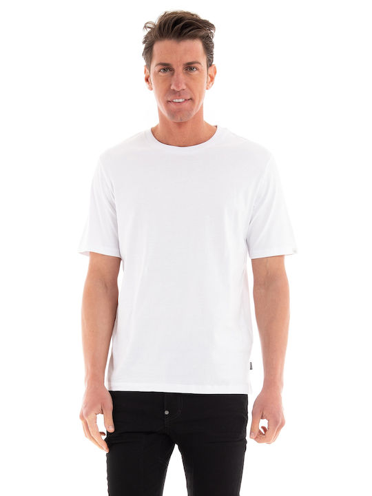 Jack & Jones T-shirt Bărbătesc cu Mânecă Scurtă Alb