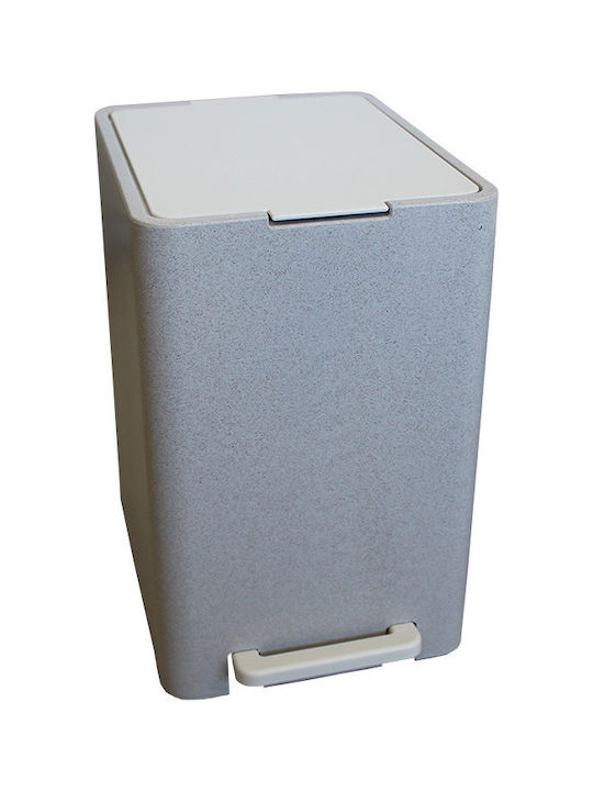 Viomes 185 Plastic Toilet Bin with Soft Close Lid 13.5lt Gray