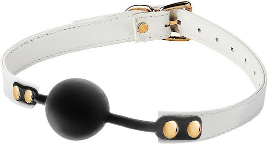 Dream Toys Blaze Elite Leather Ball Gag Gag White