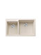 Blanco Pleon 9 527142 Unterbau Spüle Rechts aus Verbundgranulat B86xT50cm Soft White