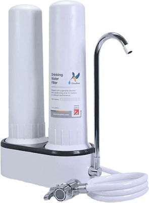 Doulton 2-Stage Countertop Water Filter System HCP Duo with Faucet with 10" Replacement Filter Doulton Nitrate & Doulton Ultracarb 0,5μm