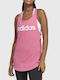 Adidas Καλοκαιρινή Γυναικεία Μπλούζα Αμάνικη Ροζ