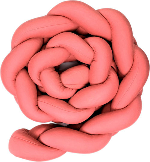 Baby Star Crib Bumpers Braided Inside Coral 19x200cm
