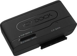 Icy Dock MB104U-1SMB Adaptor USB 3.2 Gen 2 (Type-C) la 2.5" SATA SSD/HDD & M.2 NVMe/SATA SSD Negru Icy Dock MB104U-1SMB Adaptor USB 3.2 Gen 2 (Type-C) la 2.5" SATA SSD/HDD & M.2 NVMe/SATA SSD Negru