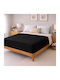 My Home Luxury Sheet Super-Double with Elastic 160x200+30cm. Black