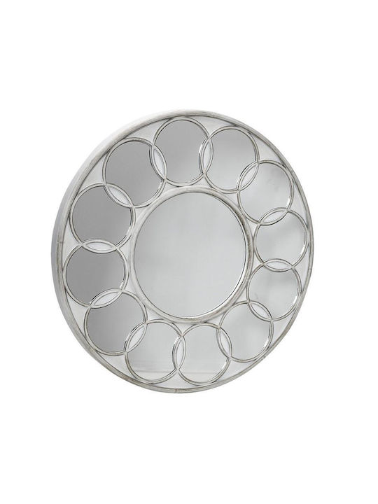 Espiel Κύκλοι Καθρέπτης Τοίχου με Λευκό Πλαστικό Πλαίσιο Mήκους 41cm