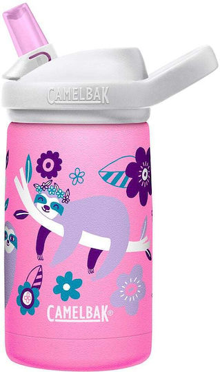 Camelbak Eddy+ Kids Water Bottle Thermos Stainless Steel with Straw Pink 350ml