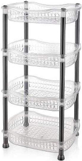 Chios Hellas Plastic Rack 4 Tiers Gray 20552 Chios Hellas Plastic Rack 4 Tiers Gray 20552