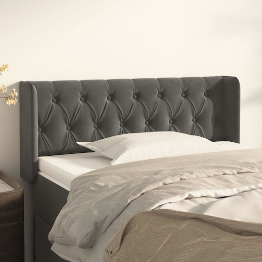 vidaXL Fabric Bed Headboard Dark Gray 103x88cm