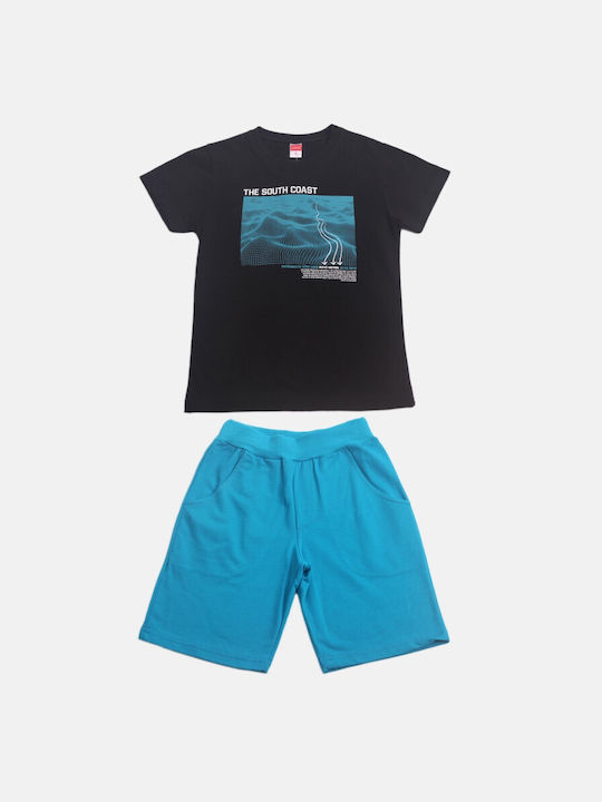 Joyce Kids Set with Shorts Summer 2pcs Black