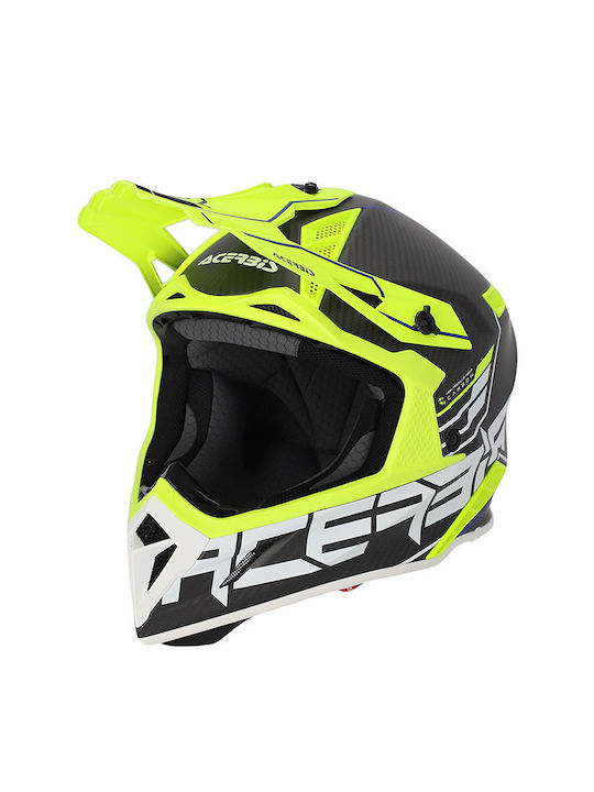 Acerbis Steel Carbon Motocross Helmet ECE 22.06 1000gr Black/Fluo Yellow 25047.457