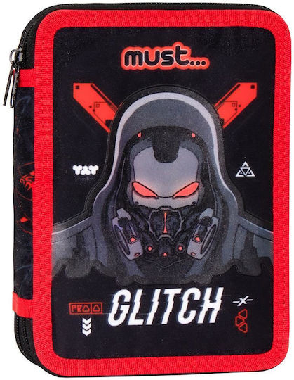 Must Team Glitch Κασετίνα Γεμάτη Μαύρη
